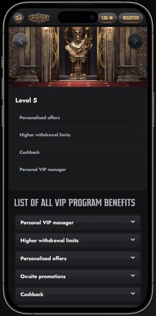 VIP mobile Seite gransino casino